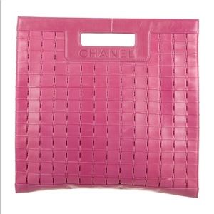 Chanel LAX Cut Out Vintage Handle Tote Bag Purse